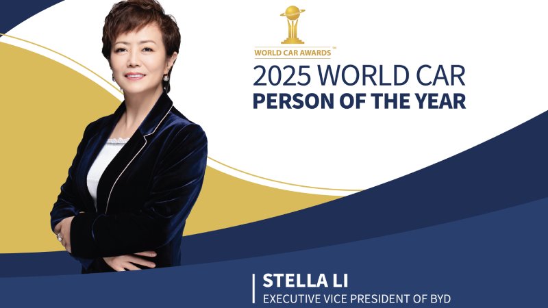 Stella Li, reconocida como la "Persona del Año" de World Car 2025