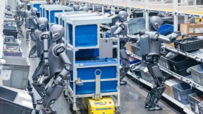 Zeekr lanza primera fábrica de autos con robots humanoides
