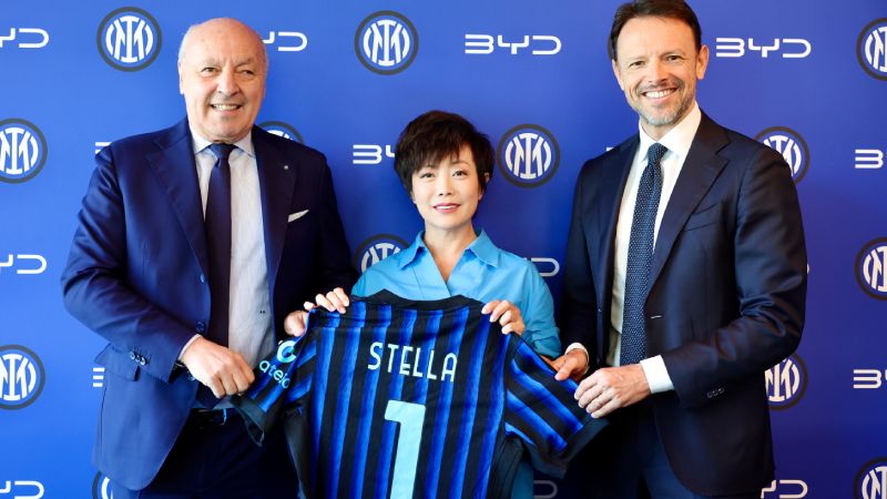 BYD se une al Inter de Milán: alianza para impulsar la movilidad sostenible y el fútbol
