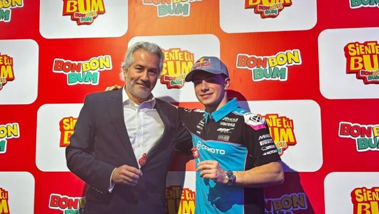 David Alonso y Bon Bon Bum aceleran juntos: la energía colombiana que conquista el Moto2