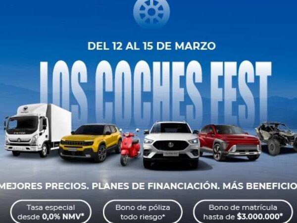 Los Coches Fest 2026: la gran feria automotriz en Colombia con financiación 0% y beneficios exclusivos