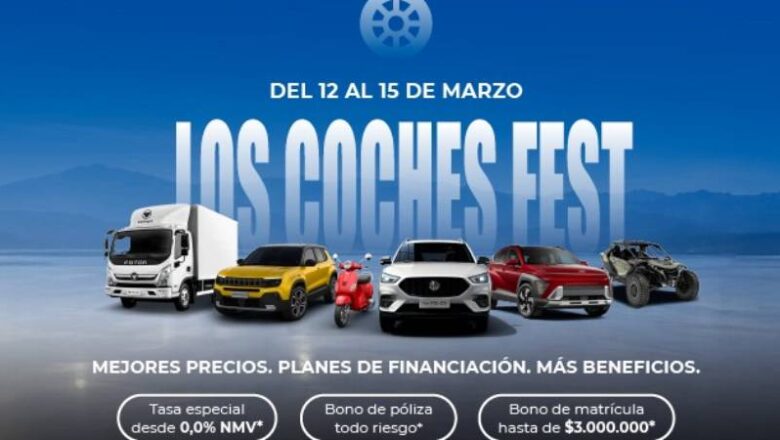 Los Coches Fest 2026: la gran feria automotriz en Colombia con financiación 0% y beneficios exclusivos