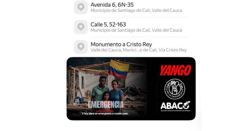 Yango Colombia activa plan de ayuda tras el sismo de 7.4 en nuestro país